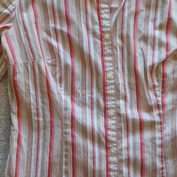 Ann Taylor LOFT Womans Button Up Striped Blouse Size 2 - Picture 5 of 6